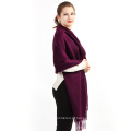 2017 Top Selling Fashion Elegant Ladies New Women&#39;s Fashion Purple 100% Cashmere Scarf